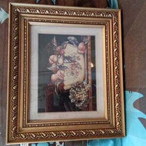 #1003 Peach and Grapes